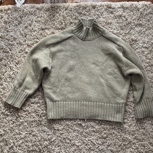 Cozy Olive Turtleneck Sweater